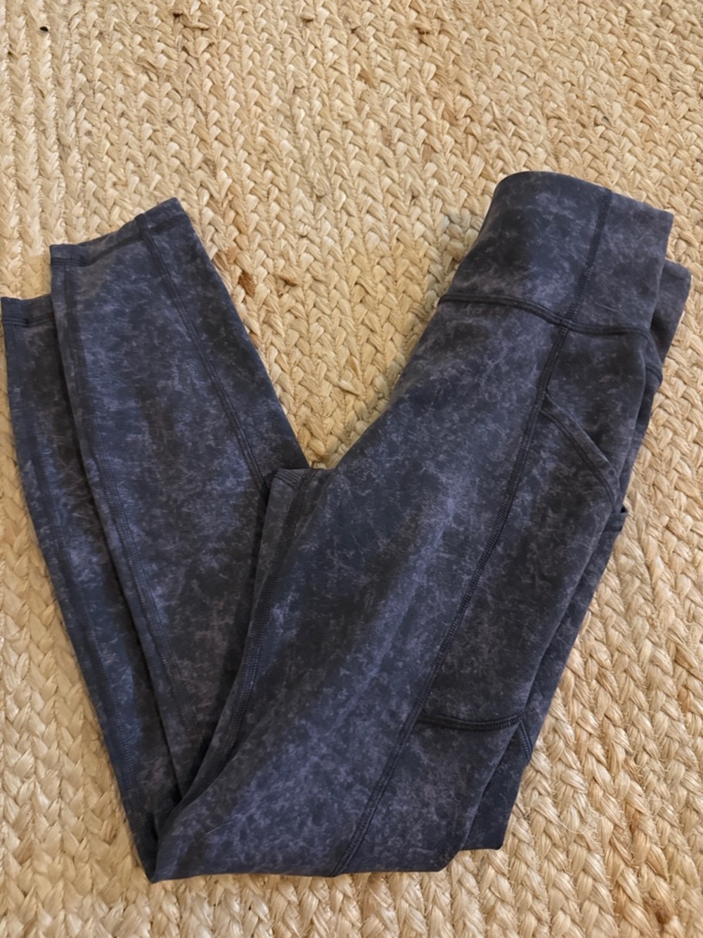 Marbled Black/Grey Active Leggings lululemon 4